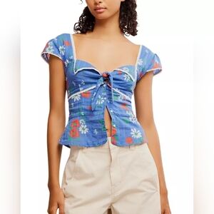 Free People Call Me Baby Blouse NWOT Size L